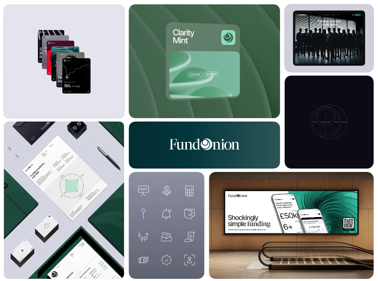 FundOnion — Brand identity · Digital design